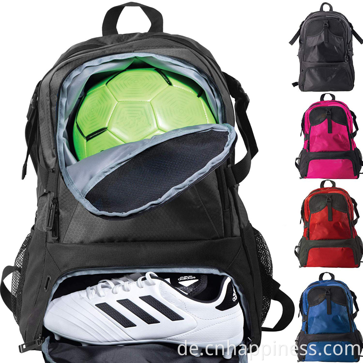 ODM/OEM Multifunktionaler Wasserwiderstand Sport Fußballteam Bag Carrier Schuhe Kasse Rucksack für mit benutzerdefiniertem Logo